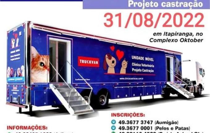 Projeto de castração de animais terá 4ª edição em Itapiranga