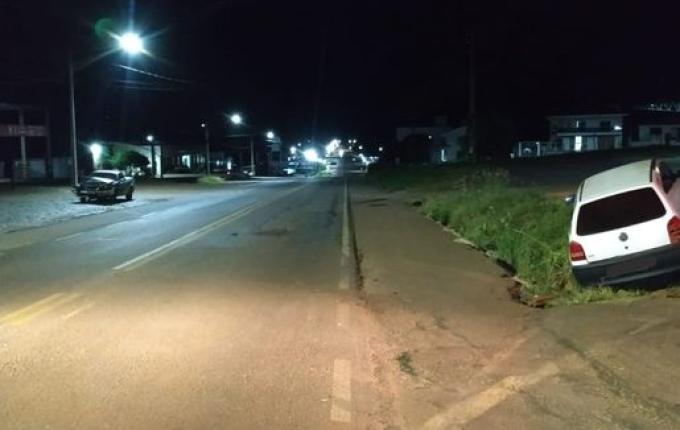 Saveiro de Campo Erê se envolve em acidente na SC-155 em Abelardo Luz