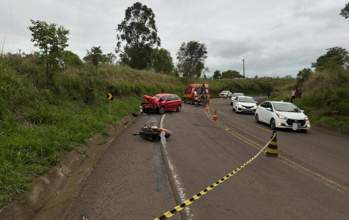 Identificado jovem de 23 anos que morreu em acidente na SC-161 em Romelândia