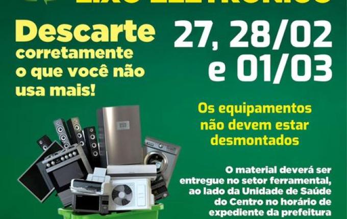 Itapiranga terá nova recolha de lixo eletrônico no final do mês