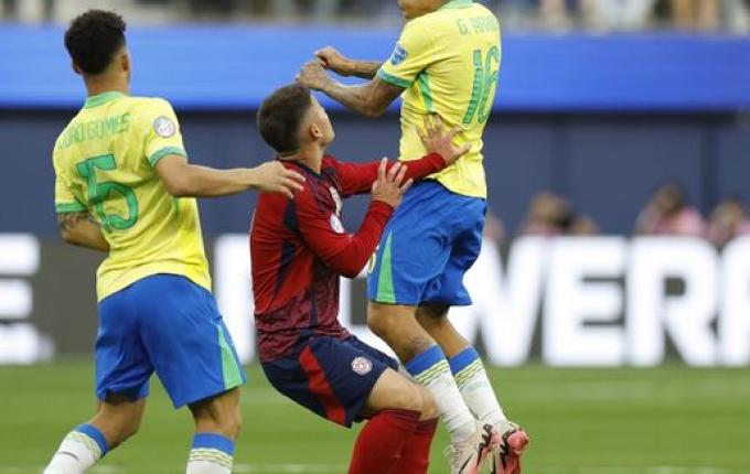 Brasil pressiona, mas para na retranca da Costa Rica e só empata na estreia da Copa América