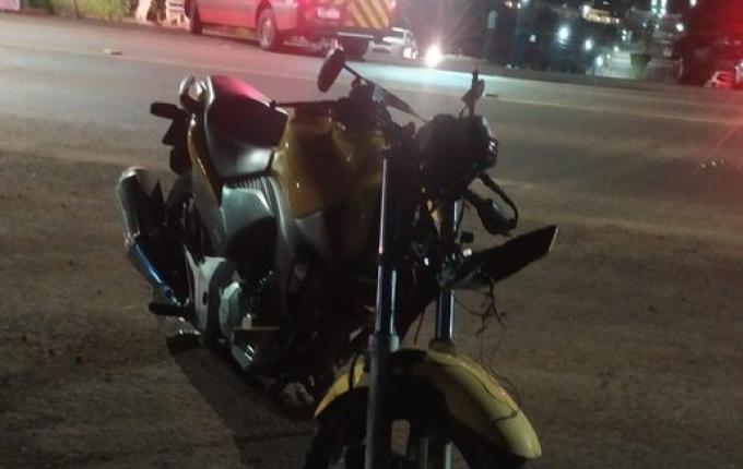 Motociclista fica ferido em colisão com carro em São Lourenço do Oeste