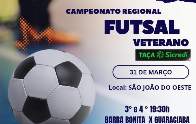 Peperi transmite final entre São Miguel do Oeste e São João do Oeste no futsal veterano