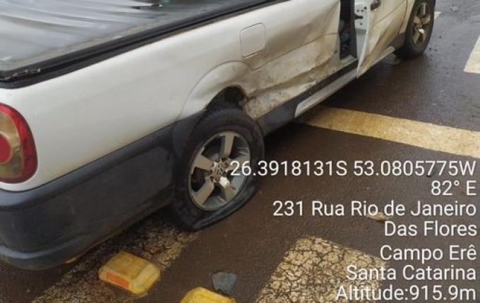 Acidente entre dois carros em Campo Erê deixa mulher ferida