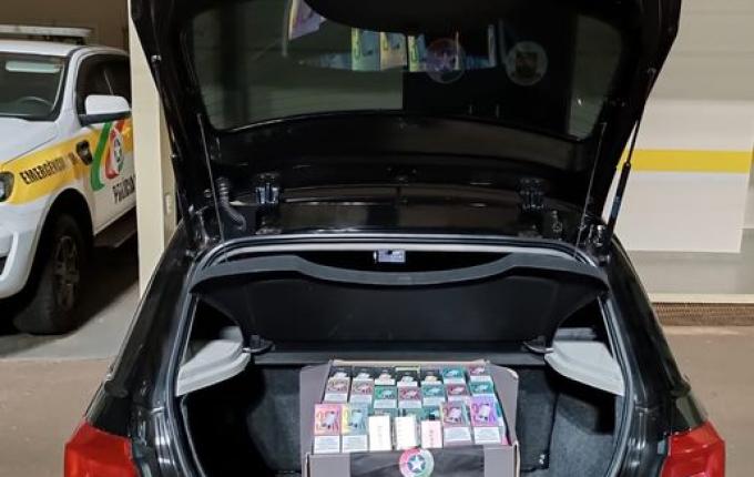 Casal é preso com carga de cigarros eletrônicos contrabandeados em Descanso