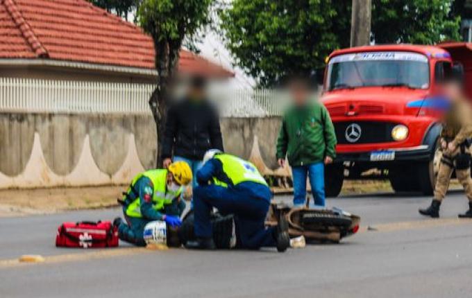 Jovem fica ferida em acidente na Willy Barth; confira o vídeo