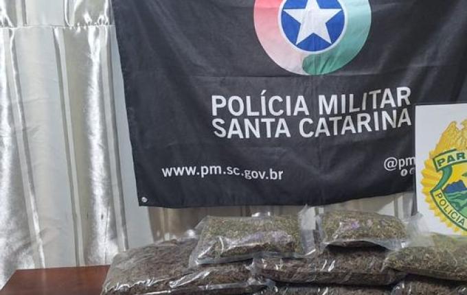 Dupla é presa com mais de 4 kg de skunk após perseguição em Dionísio Cerqueira