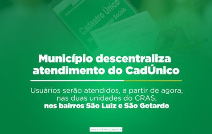 São Miguel do Oeste descentraliza atendimento do CadÚnico
