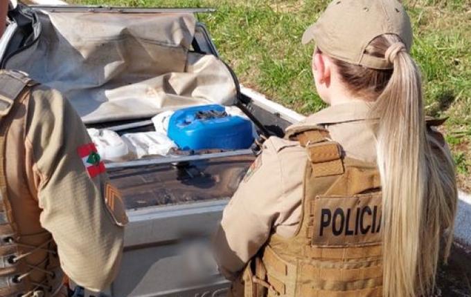 Polícia Militar faz nova apreensão de combustíveis da Argentina em SMOeste