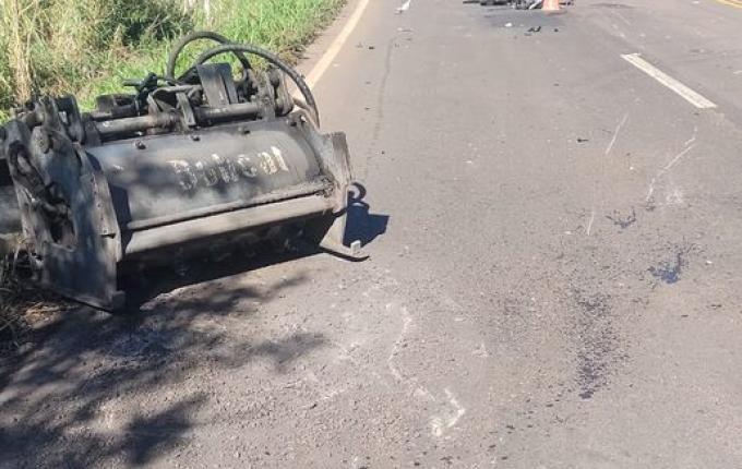Motociclista fica gravemente ferido após se chocar com fresa de asfalto no Oeste de SC
