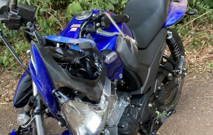 Motociclista sofre ferimentos em acidente na SC 163, em Itapiranga