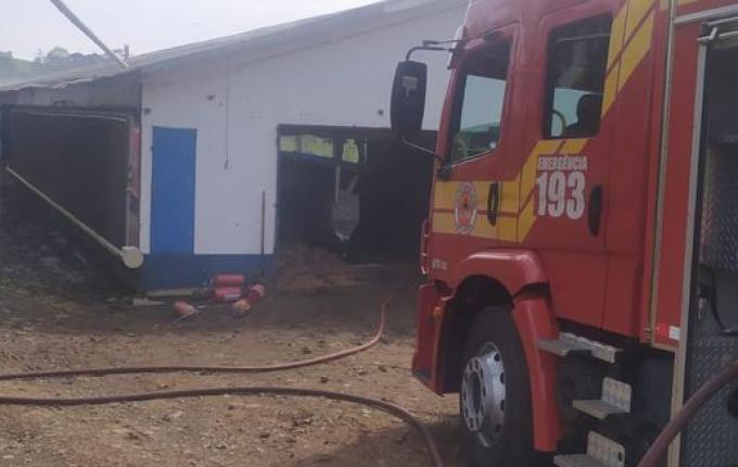 Incêndio atinge aviário e mata pintainhos no interior de Itapiranga