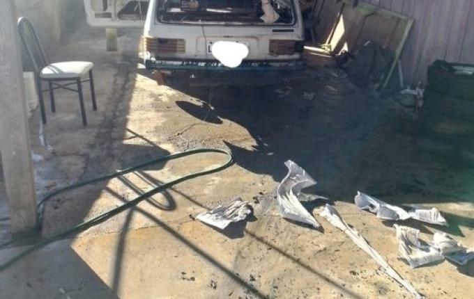 Fogo em veículo mobiliza bombeiros em São Lourenço do Oeste