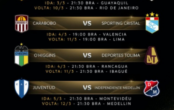 Conmebol anuncia datas e horários da 3ª fase prévia da Libertadores