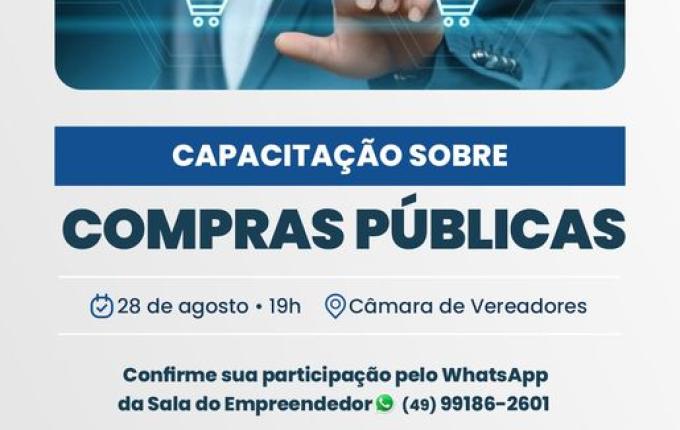Sala do Empreendedor de São José do Cedro promove capacitação gratuita sobre compras públicas