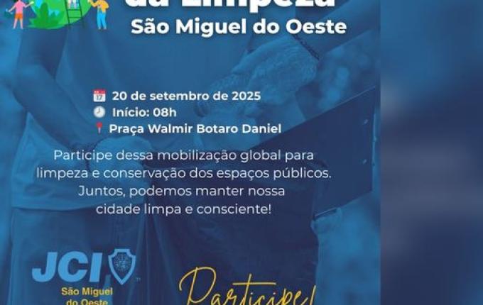 Mutirão do Dia Mundial da Limpeza será realizado no dia 20 em SMO