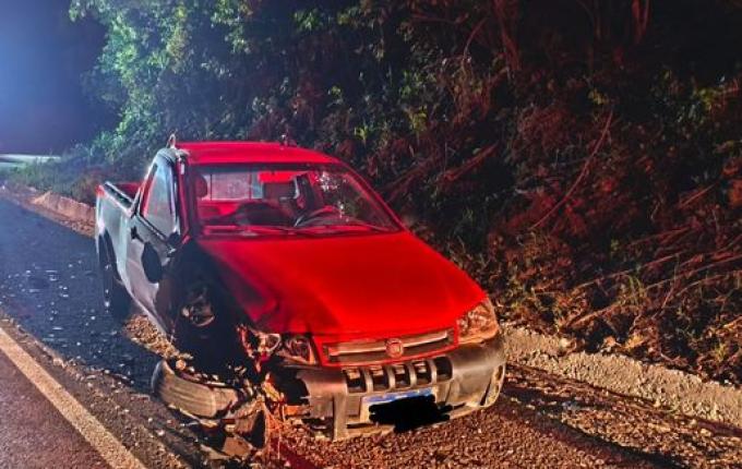 Idoso fica ferido em acidente na BR 158, em Caibi