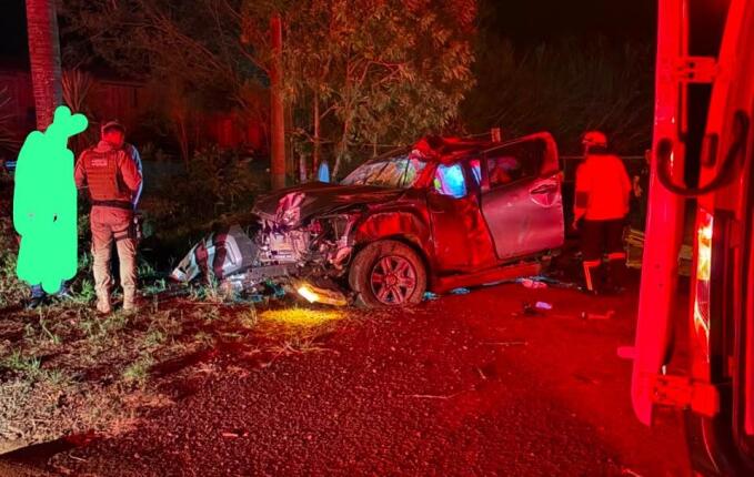 Homem de 55 anos morre após saída de pista e capotamento na SC-480, em Galvão