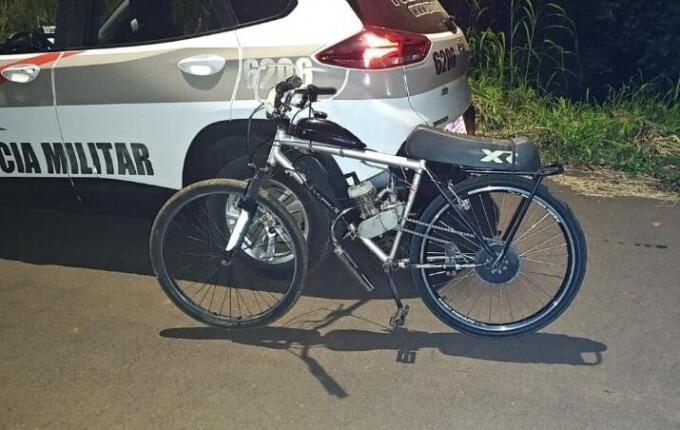 Adolescente é flagrado conduzindo ciclomotor artesanal em Iporã do Oeste