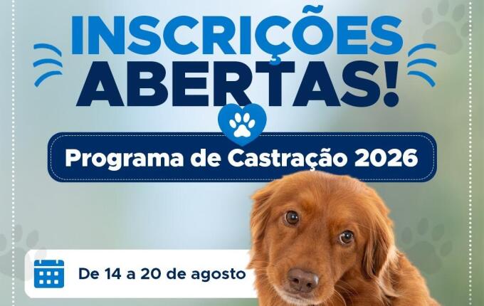 Inscrições para castração de cães e gatos estão abertas em Guaraciaba
