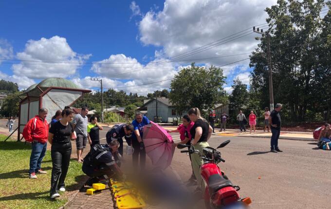 Acidente entre motocicletas deixa dois feridos em SMO