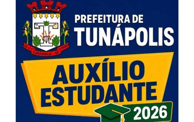 Tunápolis prorroga prazo de inscrições em programa de incentivo a alunos no ensino superior