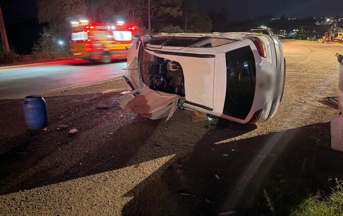 Acidente na BR-163 deixa motorista ferido em São Miguel do Oeste
