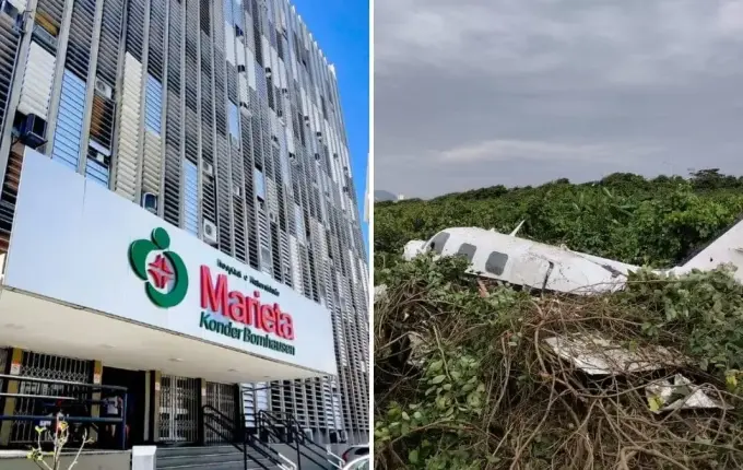 Tripulantes de avião que caiu em praia de Navegantes recebem alta hospitalar