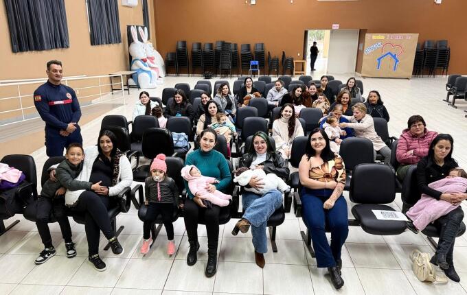 Bombeiros realizam Operação Maternar e orientam famílias sobre primeiros socorros com bebês em Campo Erê