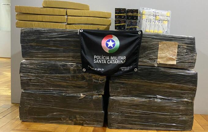 PM apreende mais de 118 quilos de maconha e medicamentos contrabandeados em Palma Sola
