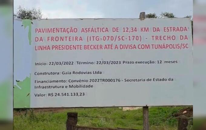 Vereador questiona atraso em obras do Asfalto da Fronteira em Itapiranga