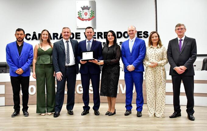 Claudimar Bortolin é homenageado com título de Cidadão Honorário em SMO