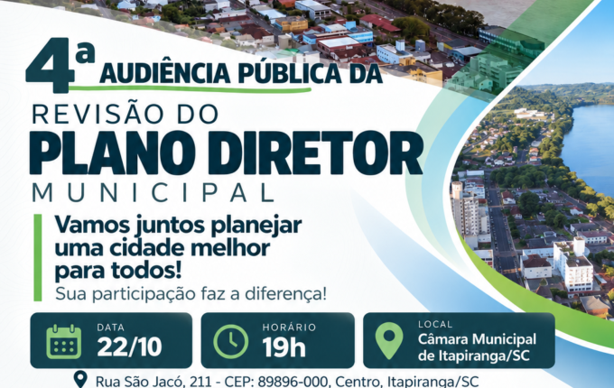 Plano Diretor de Itapiranga chega a quarta fase