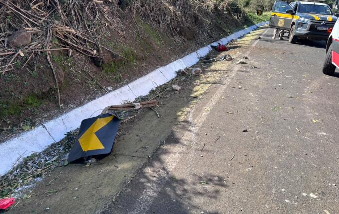 Motociclista de Maravilha morre após saída de pista na BR-282, em São Miguel do Oeste