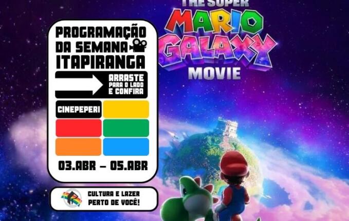 Cine Peperi Itapiranga exibe Super Mario Galaxy