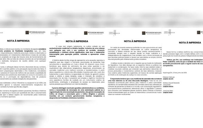 Defesa de casal condenado por tráfico de drogas em Itapiranga emite nota de esclarecimento
