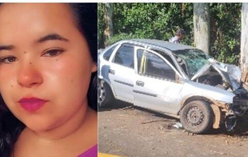 Identificada jovem que morreu em acidente na SC-161 em Palma Sola