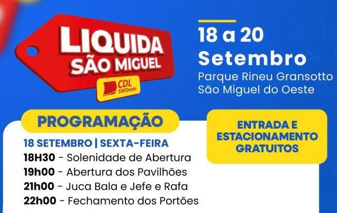 Confira a programação do Liquida São Miguel 2026