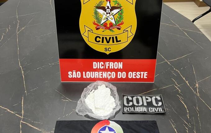 Polícia Civil prende jovem de 19 anos por tráfico de drogas em São Lourenço do Oeste