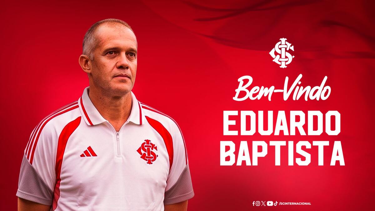 Internacional anuncia Eduardo Baptista como novo técnico até o fim de 2026