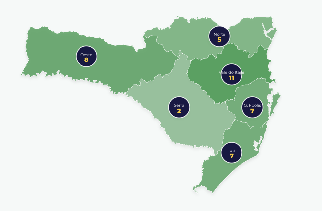 Oeste garante 20% das cadeiras da Alesc com oito deputados eleitos
