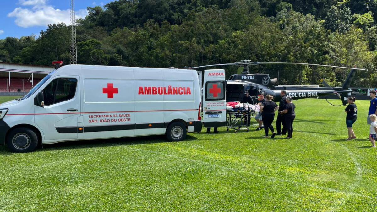 Saer transfere idoso de São João do Oeste para Hospital de Xanxerê em 25 minutos